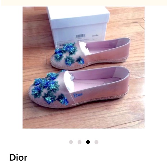 Dark Pink Satin Blue Green Flowers Espadrilles - Picture 2 of 4